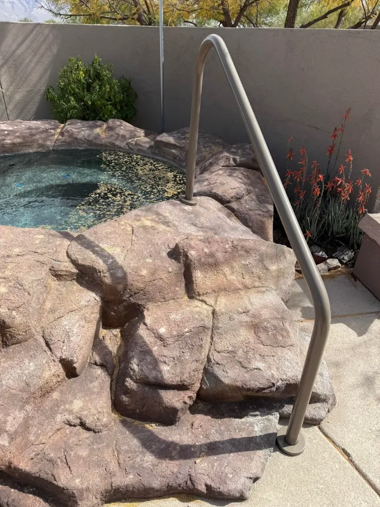 Pool equipment and deck on a Tucson installation